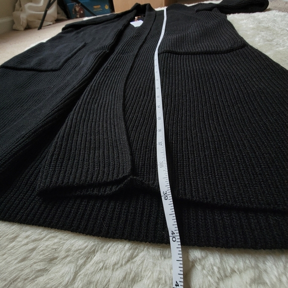 (sold) NWT Quince 100% Australian Merino Wool Duster Cardigan, Black, M 🐨 - Picture 10 of 14